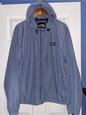 Billabong Men's Hooded Windbreaker Jacket - Slate Blue